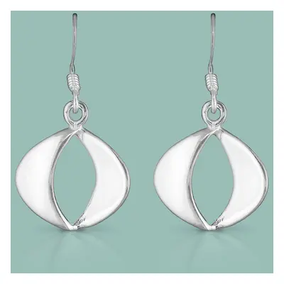 John Greed Portrait Series 1 Silver Open Oval Drop Earrings For Women