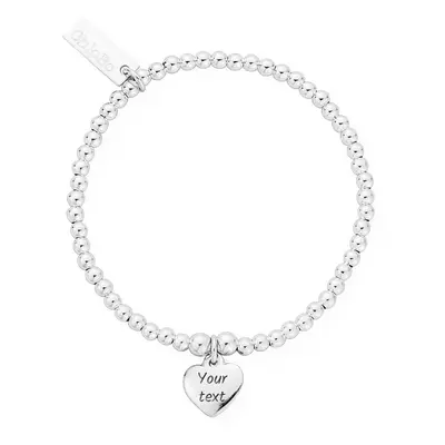 ChloBo Children's Silver Cute Charm Heart Bracelet For Women