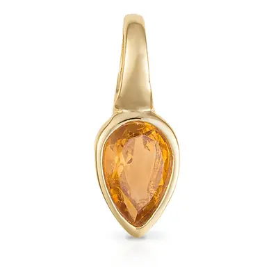 John Greed Signature Gold Plated November Birthstone Teardrop Pendant Charm For Women