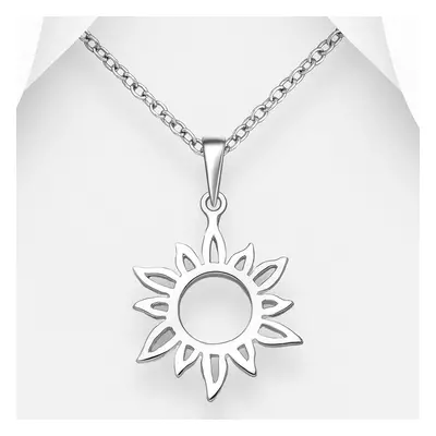 John Greed Signature Silver Open Sunshine Necklace For Women