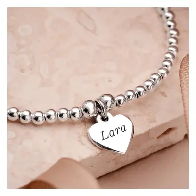 ChloBo Silver Cute Charm Heart Bracelet For Women