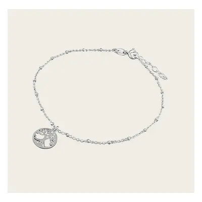 John Greed Tempest Wald Sterling Silver Tree of Life Anklet For Women