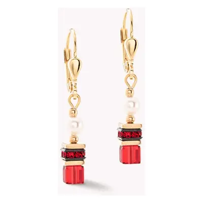 Coeur De Lion Elegance Crystals Earrings Gold Red For Women