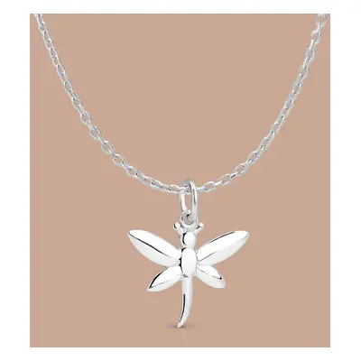 John Greed Tempest Meadow Silver Simple Dragonfly Necklace For Women