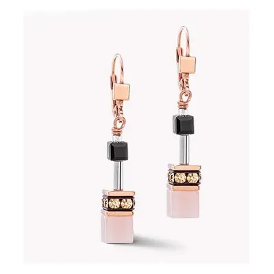 Coeur De Lion Classic GEOCUBE Earrings Rose Gold Soft Pink For Women