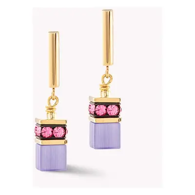 Coeur De Lion Classic GEOCUBE Earrings Gold Multicolour For Women