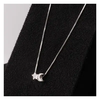 John Greed Signature Silver Star & Moon Necklace For Women