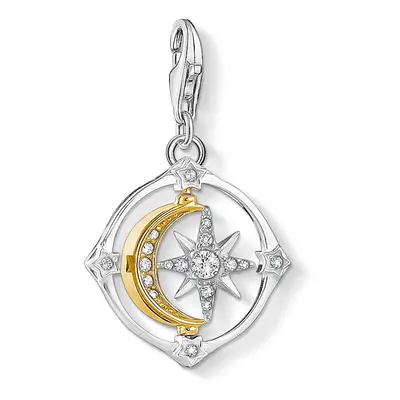 THOMAS SABO Silver Movable Star & Moon Compass Charm For Women