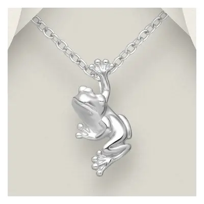 John Greed Tempest Serre Silver Hanging Frog Necklace For Women