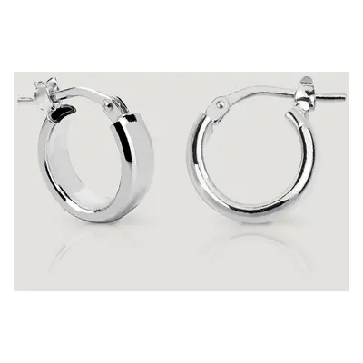 John Greed CANDY Cane Silver Hinged Huggie Hoop Earrings For Women