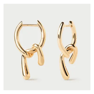 PDPAOLA Gold Plated Mini Twist Hoop Earrings For Women