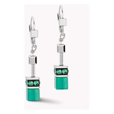 Coeur De Lion Classic GEOCUBE Earrings Sea Green For Women