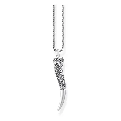 THOMAS SABO Rebel Silver Acanthus Horn Necklace