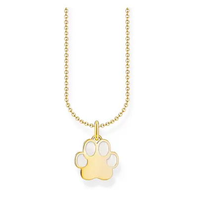 THOMAS SABO Gold Plated Paw Print Necklace