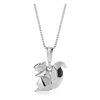 John Greed Silver Origami Squirrel Necklace For Women