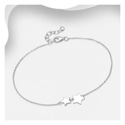 John Greed Signature Silver Two Star Bracelet For Women