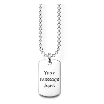 THOMAS SABO Rebel at Heart Silver Dog Tag Necklace