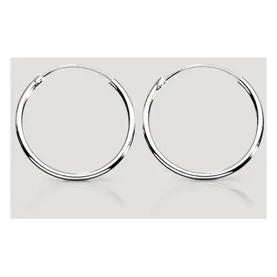 John Greed CANDY Cane Plain Silver Hoop Earrings For Women