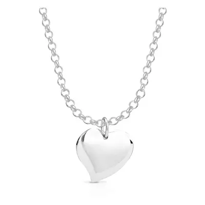 John Greed Signature Silver Waved Hearts Necklace For Women