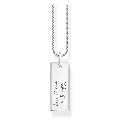 THOMAS SABO Silver Column Tag Handwriting Necklace