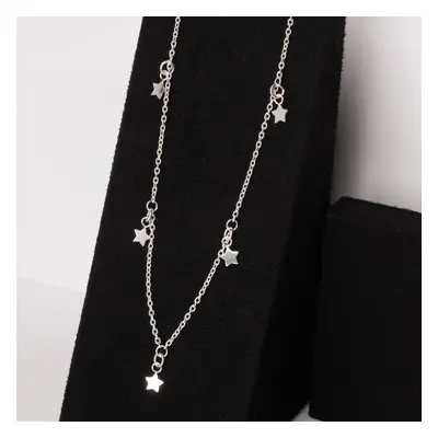 John Greed Signature Silver Star Drops Necklace For Women