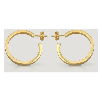 John Greed CANDY Cane Gold Plated Tube Hoop Earrings For Women