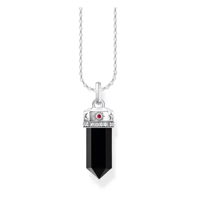 THOMAS SABO Silver Cosmic Symbols Black Onyx Hexagon Necklace