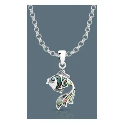 John Greed Tempest Cove Silver Abalone Fish Necklace For Women