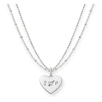 THOMAS SABO Love Bridge Heart Handwriting Necklace For Women