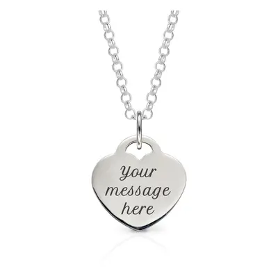 John Greed Signature Silver Love Heart Pendant Necklace For Women