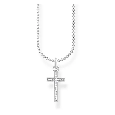 THOMAS SABO Silver Pave Cross Necklace