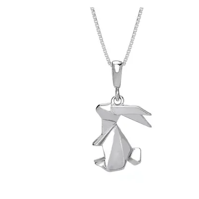 John Greed Silver Origami Bunny Necklace For Women