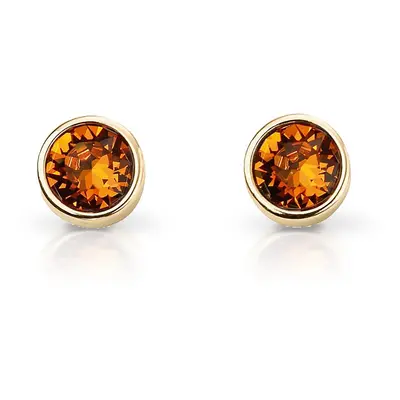 John Greed Signature Gold Plated Silver November Birthstone Crystal Stud Earrings For Women