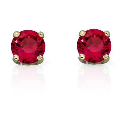 Fine Jewellery by John Greed 9ct Gold Ruby July Birthstone Stud Earrings 4mm For Women