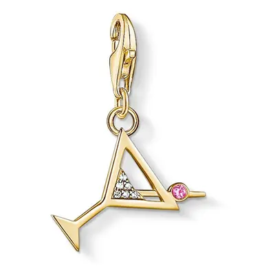 THOMAS SABO Gold Plated Cocktail Glass Charm For Women