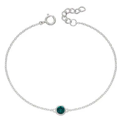 John Greed Signature Silver May Birthstone Crystal Bracelet For Women