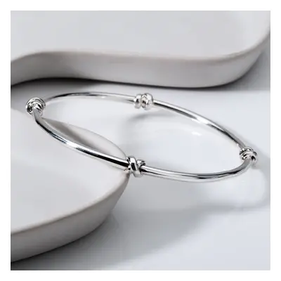 John Greed Signature Silver Four Knot Bangle For Women