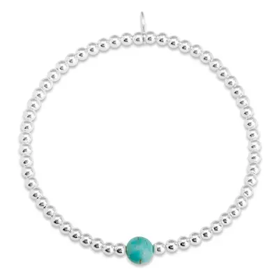 John Greed Signature Silver Single Turquoise IMERAKI Bracelet For Women