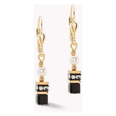 Coeur De Lion Elegance Crystals Earrings Gold Black For Women