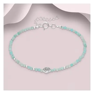 John Greed Tempest Cove Silver Shell Amazonite Bracelet For Women