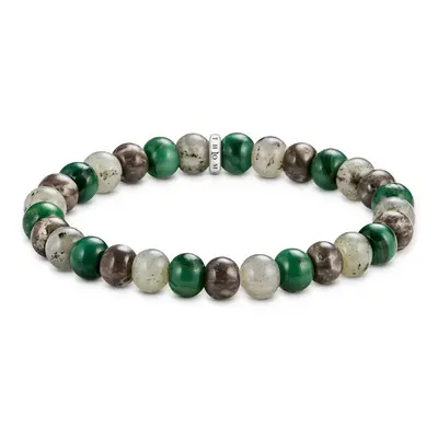 THOMAS SABO Rebel Silver Jade, Jasper & Labradorite Bead Bracelet