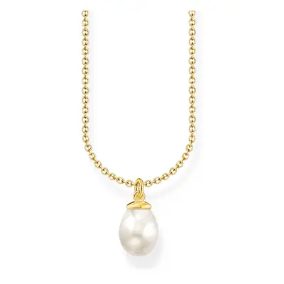 THOMAS SABO Gold Plated Pearl Drop Necklace For Women