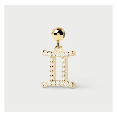 PDPAOLA Gold Plated Gemini Zodiac Charm For Women