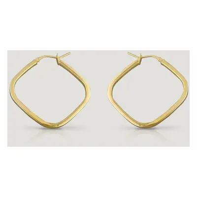 John Greed CANDY Kite Gold Plated Geo Square Hoop Earrings For Women