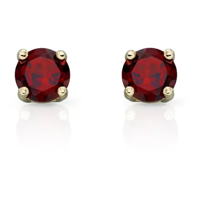 Fine Jewellery by John Greed 9ct Gold Garnet January Birthstone Stud Earrings 4mm For Women