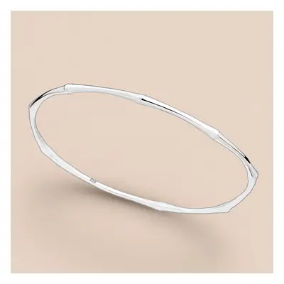 John Greed Tempest Serre Silver Bamboo Bangle For Women