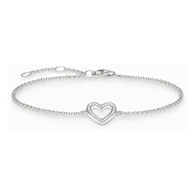 THOMAS SABO Silver CZ Heart Tennis Bracelet For Women