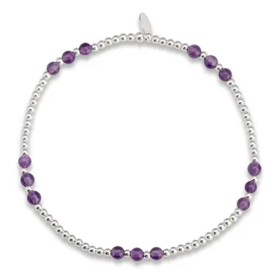 John Greed Signature Silver Amethyst Beaded IMERAKI Bracelet For Women