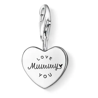 THOMAS SABO Charm Club Silver Love You Mummy Mini Heart Charm For Women