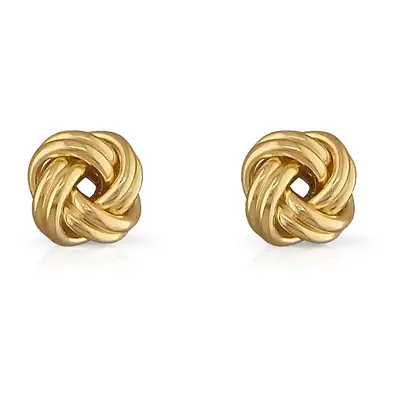 John Greed Signature Gold Plated Double Knot Stud Earrings For Women